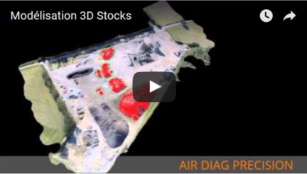 Vidéo modélisation 3D d'un site et cubature des stocks